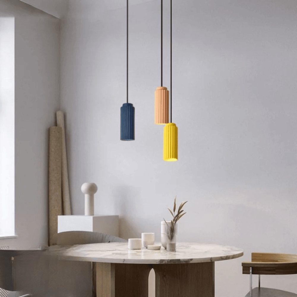 Vågig Nordisk Taklampa - Cylindrisk Hängande Lampa