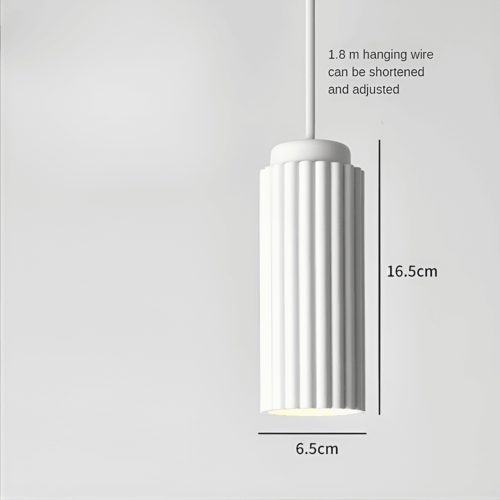 Vågig Nordisk Taklampa - Cylindrisk Hängande Lampa