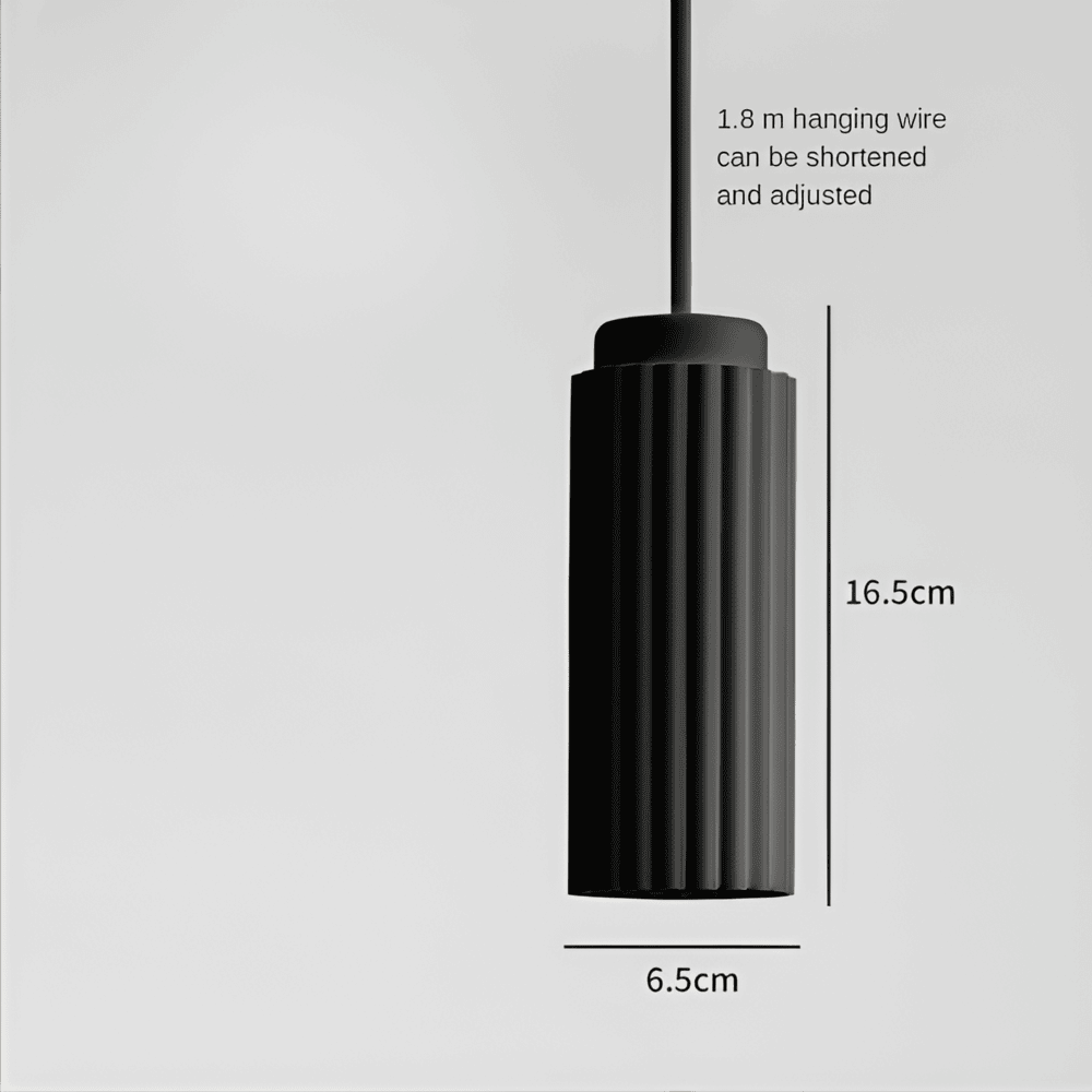 Vågig Nordisk Taklampa - Cylindrisk Hängande Lampa