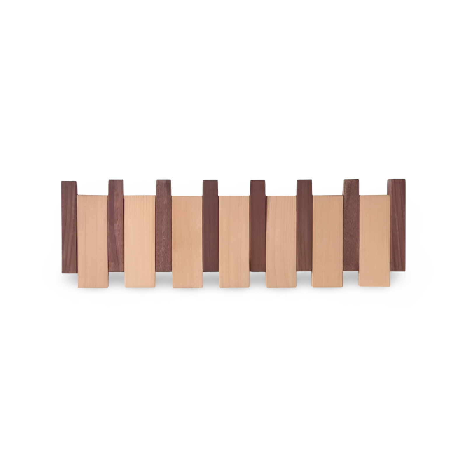 RetroHooks - Pianovägghylla i Trä Med Magnetiska Krokar