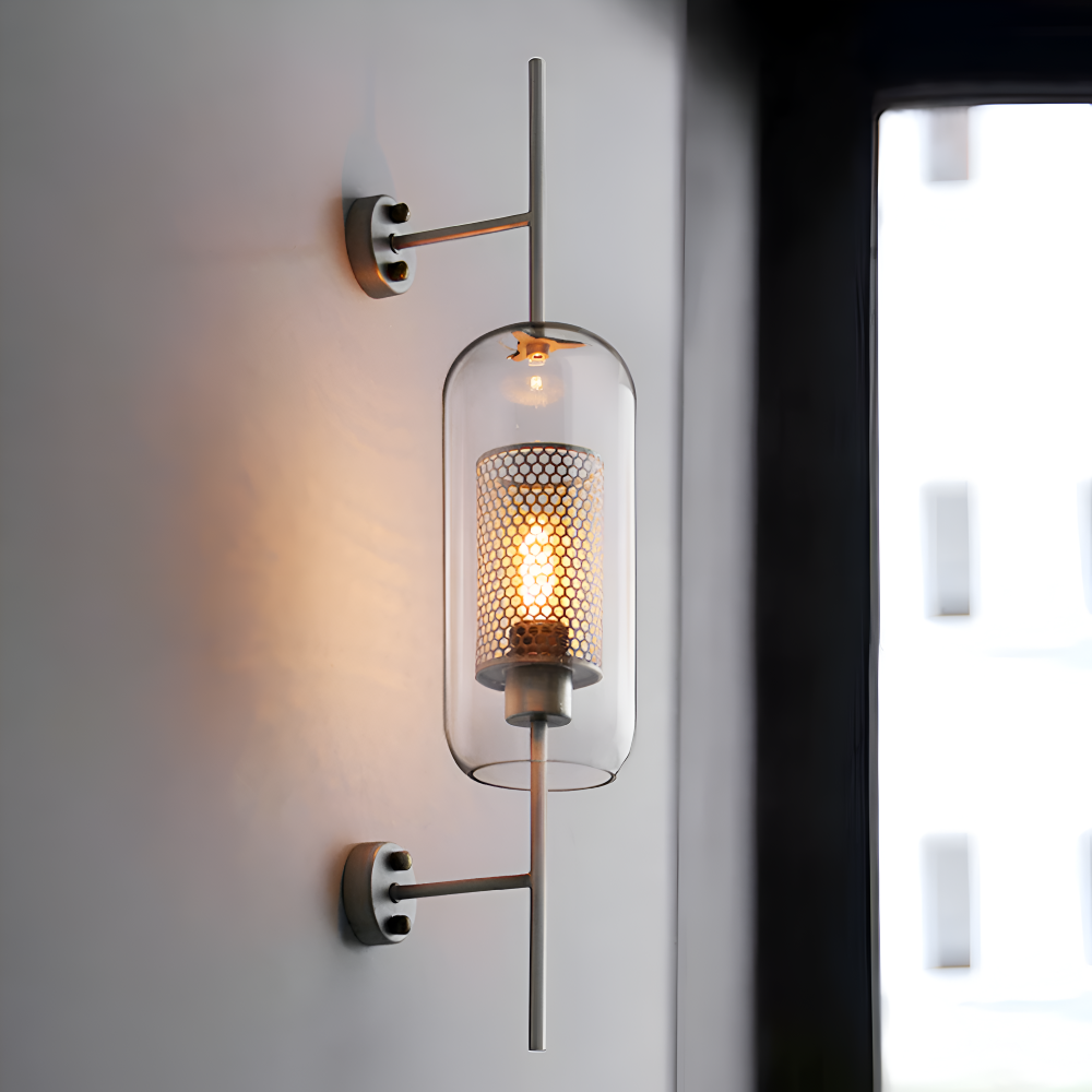 Orbee Vägglampa - Stilren Glas Vägglampa - Honungskaka Vägglampdesign - Vintage Vägglampor LED