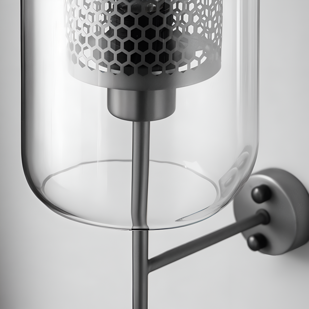 Orbee Vägglampa - Stilren Glas Vägglampa - Honungskaka Vägglampdesign - Vintage Vägglampor LED