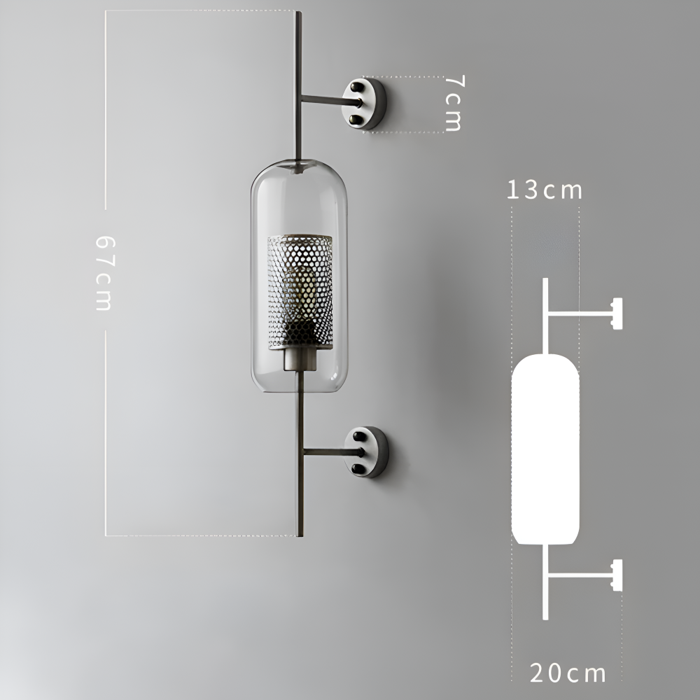 Orbee Vägglampa - Stilren Glas Vägglampa - Honungskaka Vägglampdesign - Vintage Vägglampor LED