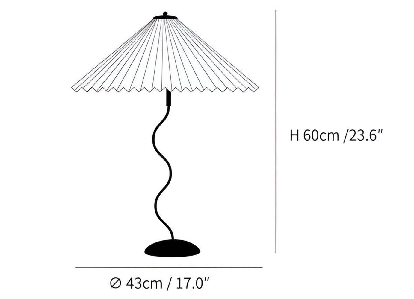 Ori Squiggle Lampa - Fälld Bordslampa - Origami LED Bordslampa