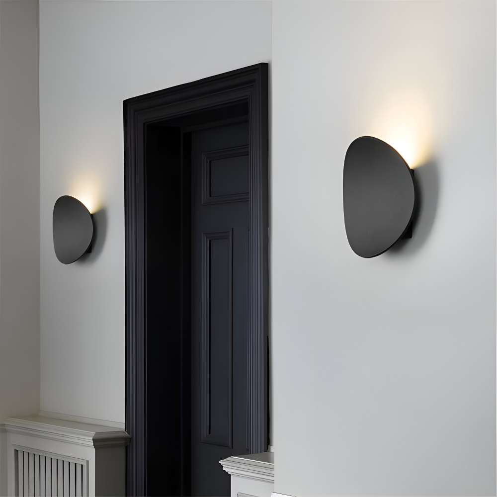 Oval Modern Vägglampa - Inbyggd Aluminium Vägglampa - Minimalistisk Vägglampdesign - Vägglampor LED Inomhus