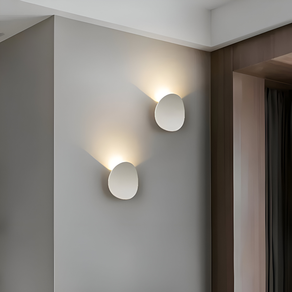 Oval Modern Vägglampa - Inbyggd Aluminium Vägglampa - Minimalistisk Vägglampdesign - Vägglampor LED Inomhus
