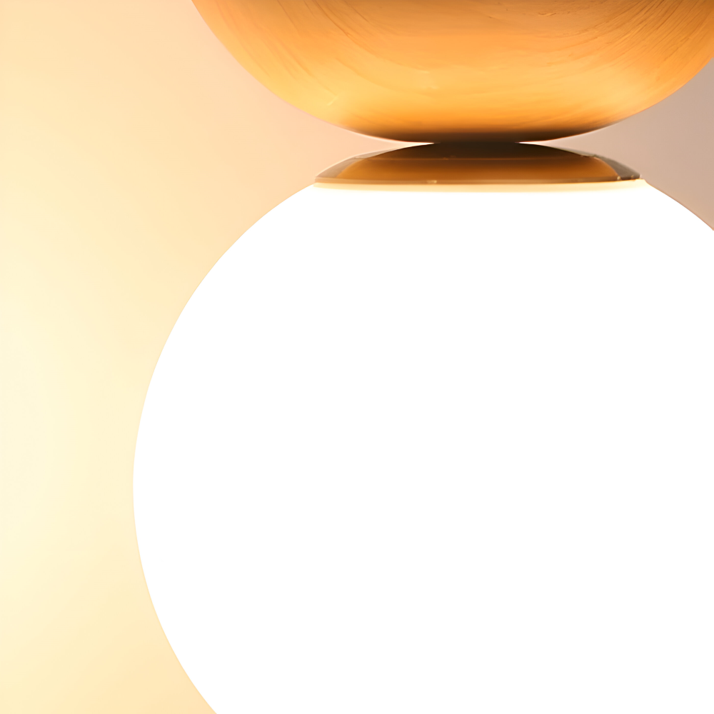 Perle LED-Taklampa - Japansk Kula Pendellampa - Orb Semi Flush Mount Belysning