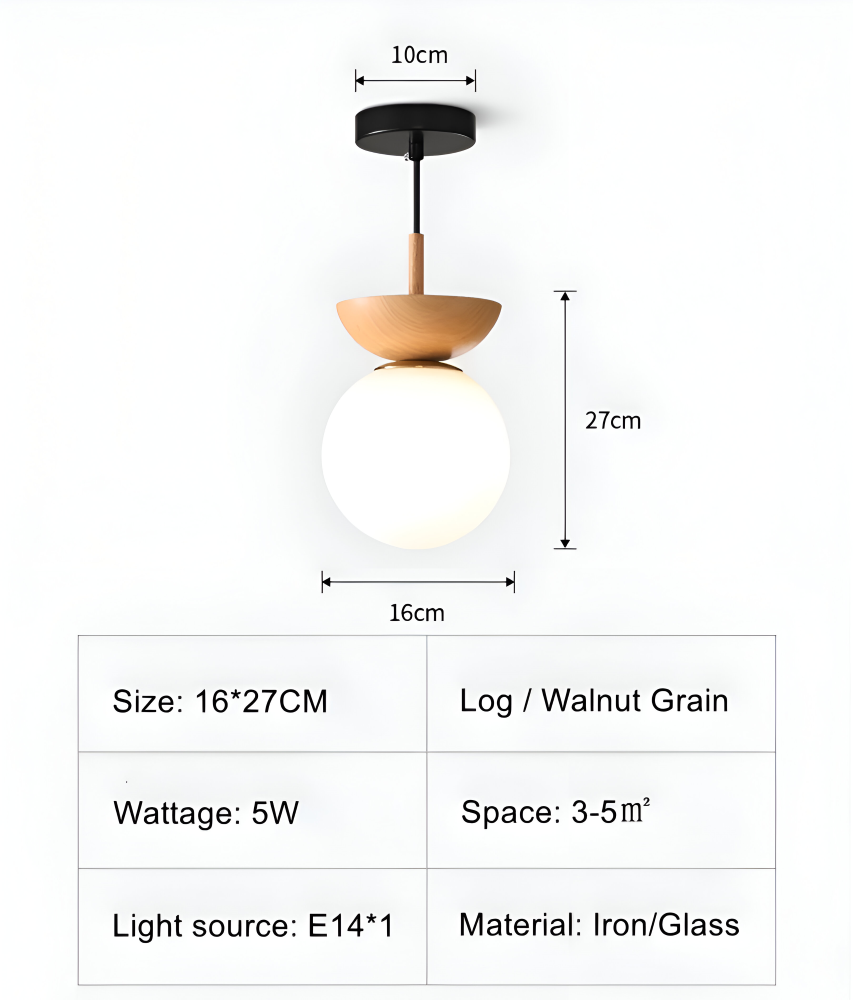 Perle LED-Taklampa - Japansk Kula Pendellampa - Orb Semi Flush Mount Belysning