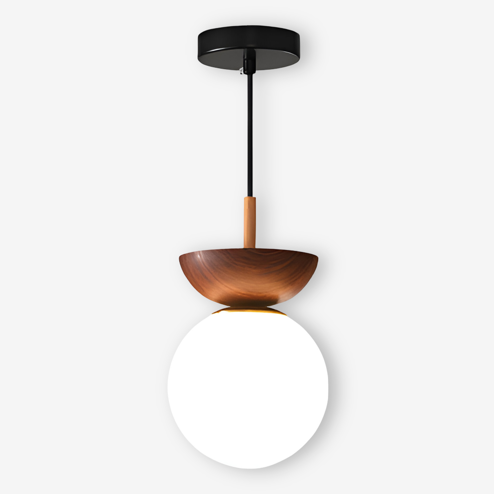 Perle LED-Taklampa - Japansk Kula Pendellampa - Orb Semi Flush Mount Belysning