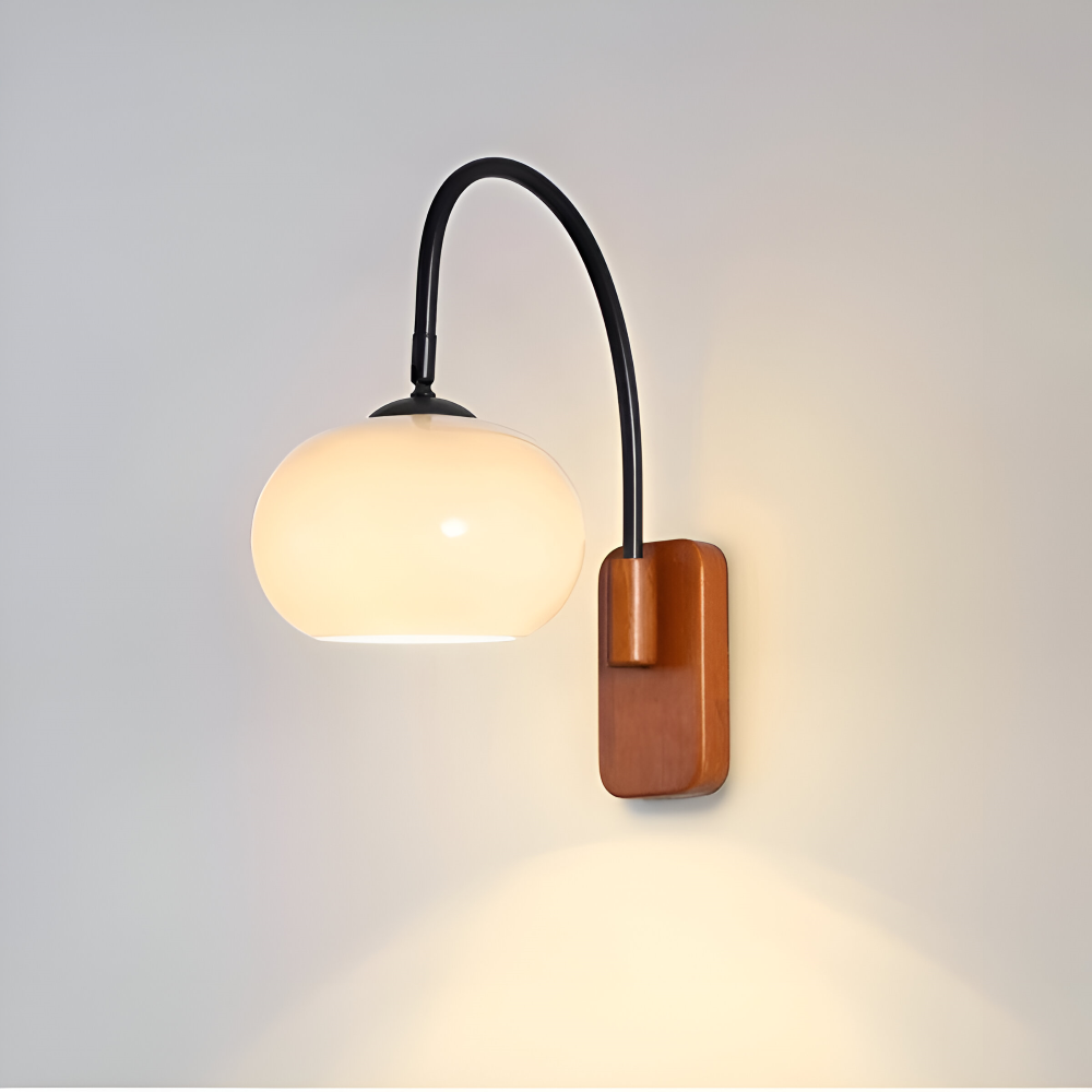 Persi Vägglampa - Persimon Glas Vägglampa - Bauhaus Vägglampa Design - Sovrum Vägglampor LED