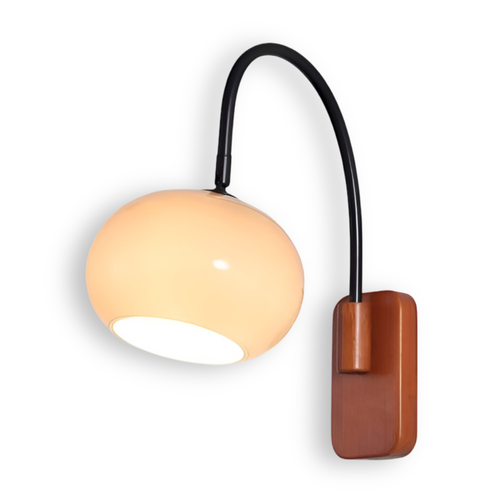 Persi Vägglampa - Persimon Glas Vägglampa - Bauhaus Vägglampa Design - Sovrum Vägglampor LED