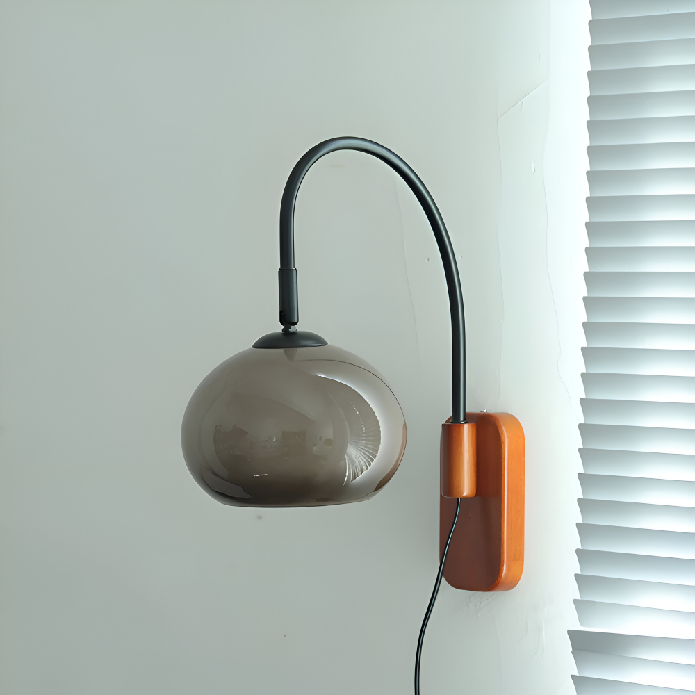 Persi Vägglampa - Persimon Glas Vägglampa - Bauhaus Vägglampa Design - Sovrum Vägglampor LED