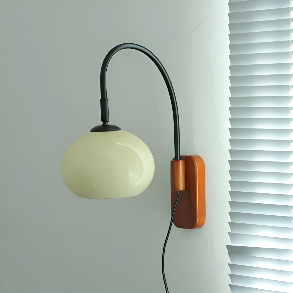 Persi Vägglampa - Persimon Glas Vägglampa - Bauhaus Vägglampa Design - Sovrum Vägglampor LED