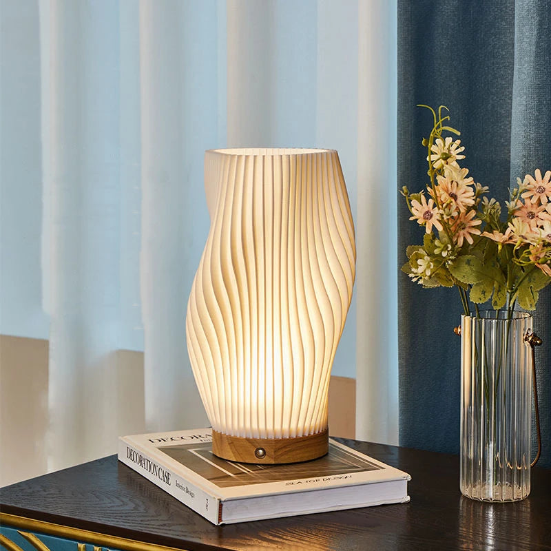 Bordslampa LED Med Vågformad Design