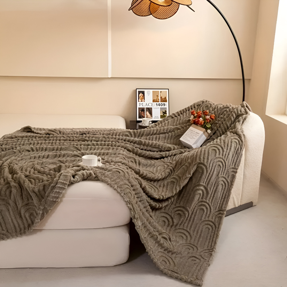 Plush Samt Arkitekturdesign Mysfilt för ultimat komfort