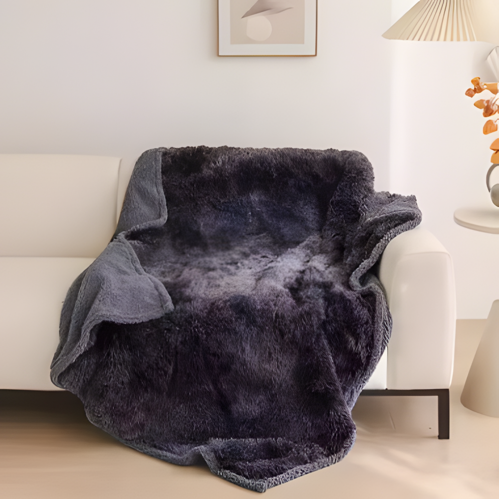 Polyesterplüsch Mikrofiber Pläd - Vattentäckande Mysfilt för ultimat komfort