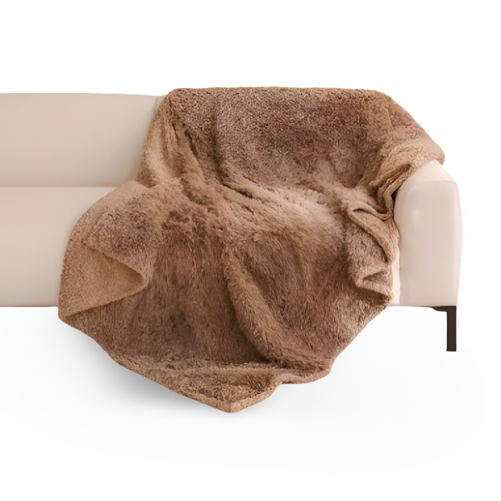 Polyesterplüsch Mikrofiber Pläd - Vattentäckande Mysfilt för ultimat komfort