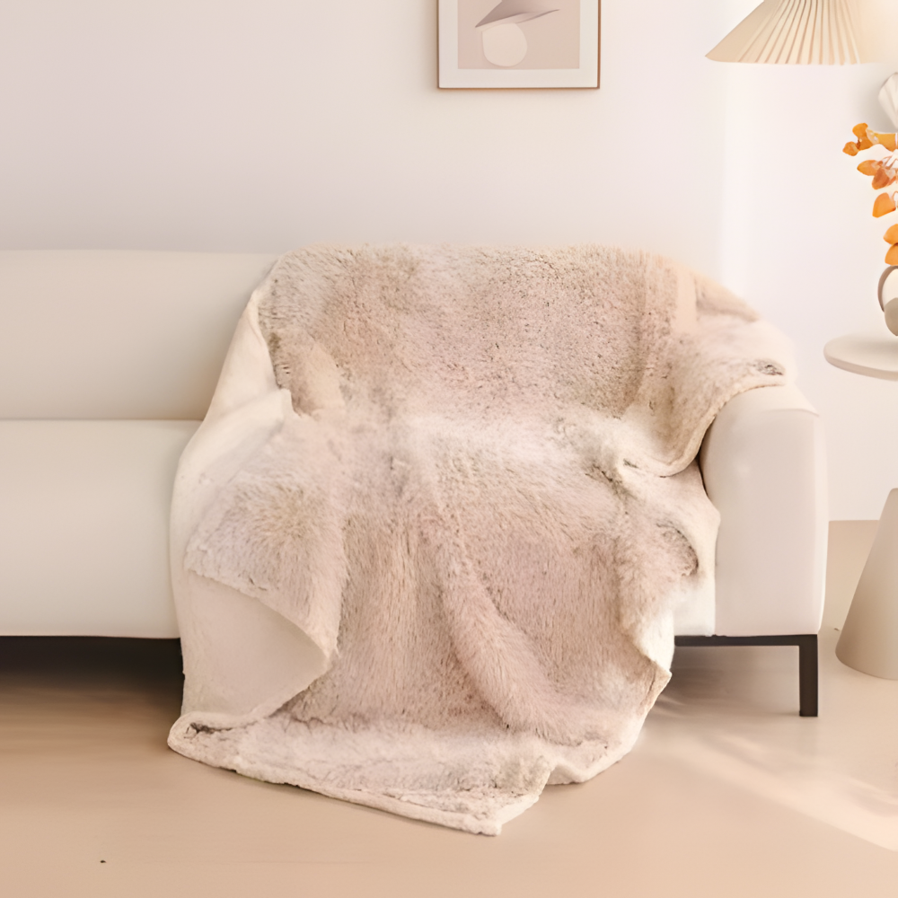 Polyesterplüsch Mikrofiber Pläd - Vattentäckande Mysfilt för ultimat komfort
