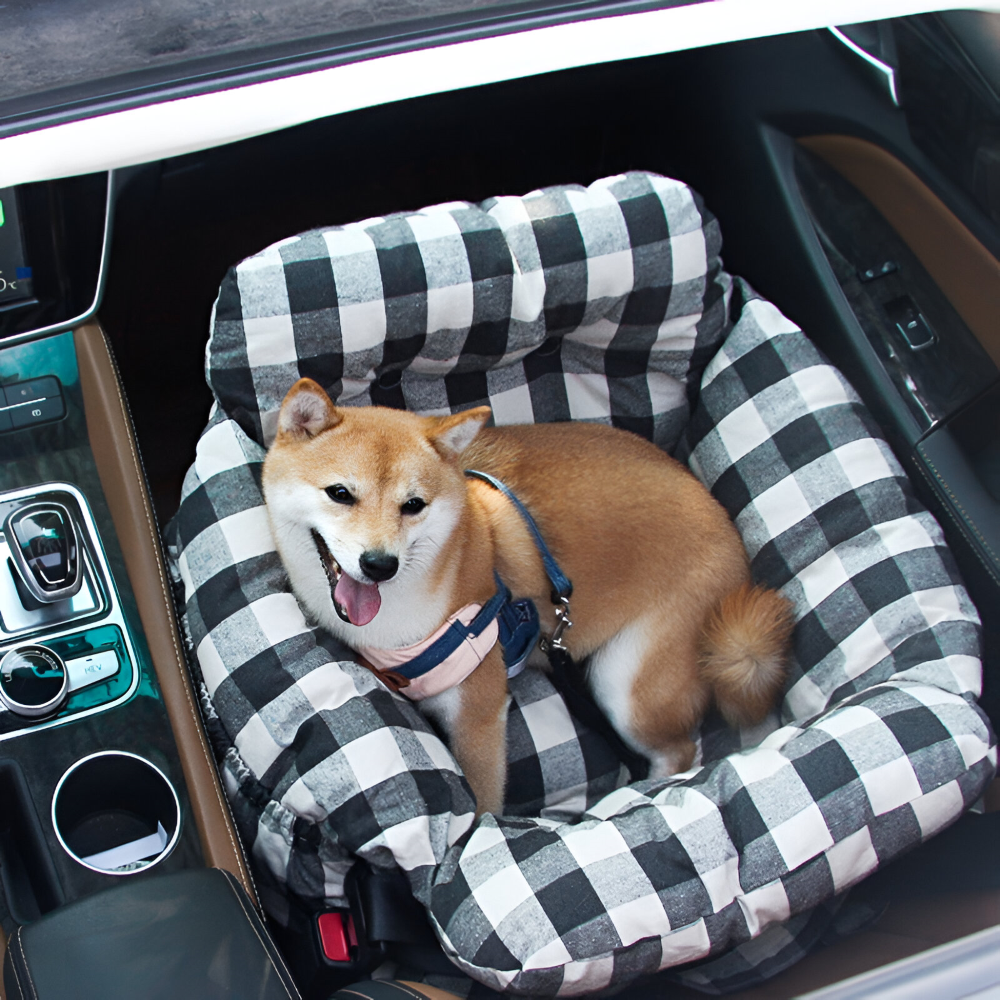 Bärbar Hundstol för Bilen - Bilstol för Hundar - Premium Husdjurs Resesäng