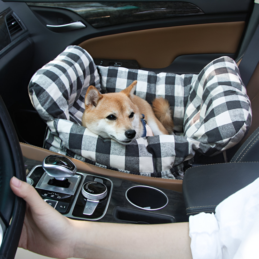 Bärbar Hundstol för Bilen - Bilstol för Hundar - Premium Husdjurs Resesäng
