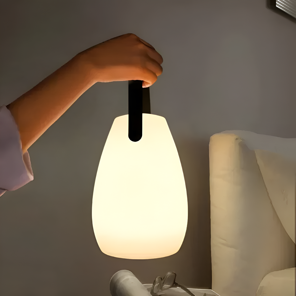 Bärbar Geometrisk Trådlös Bordslampa - LED Bordslampa