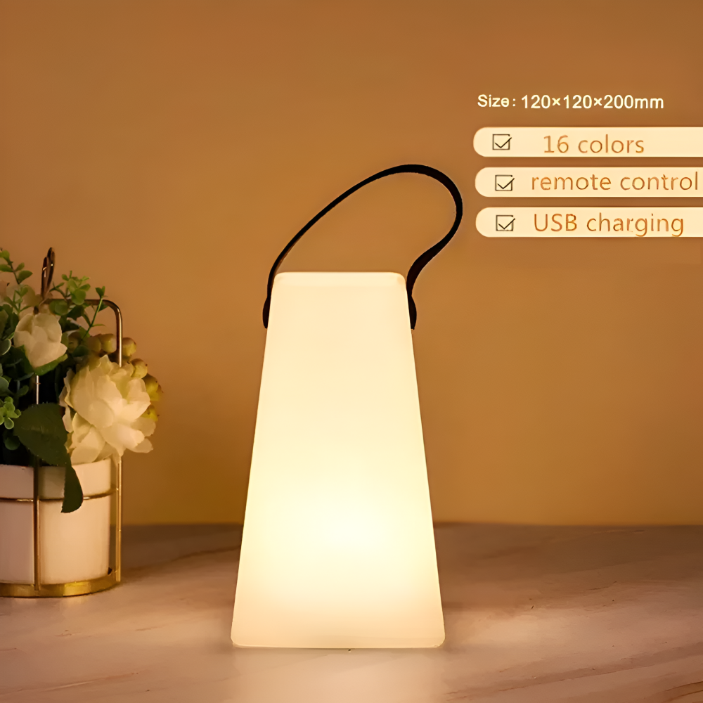 Bärbar Geometrisk Trådlös Bordslampa - LED Bordslampa