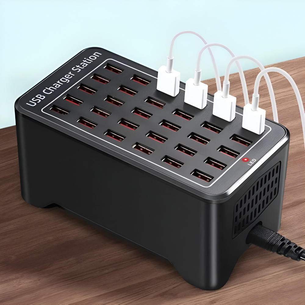 PowerPort Pro - Universell Multi-USB-laddstation med upp till 30 anslutningar
