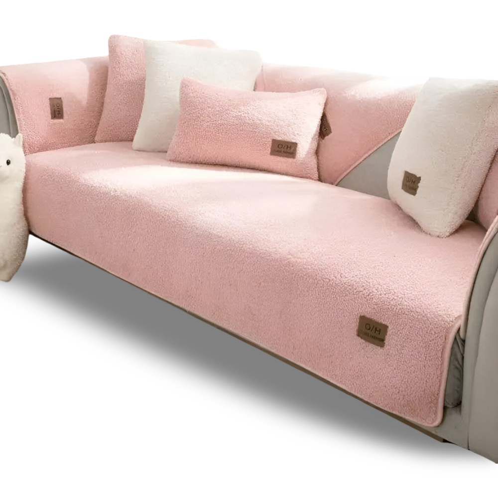 Premium Plysch Sofföverdrag, Halkfritt – Mjukt Sofföverdrag i Polyester