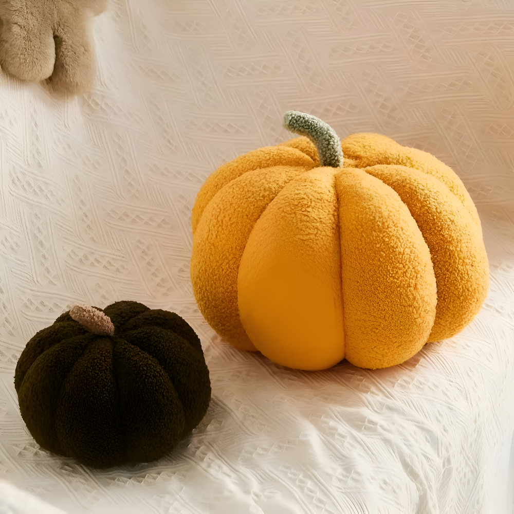 Pumpkin Cush - Texturerad Pumpa Plyschkudde