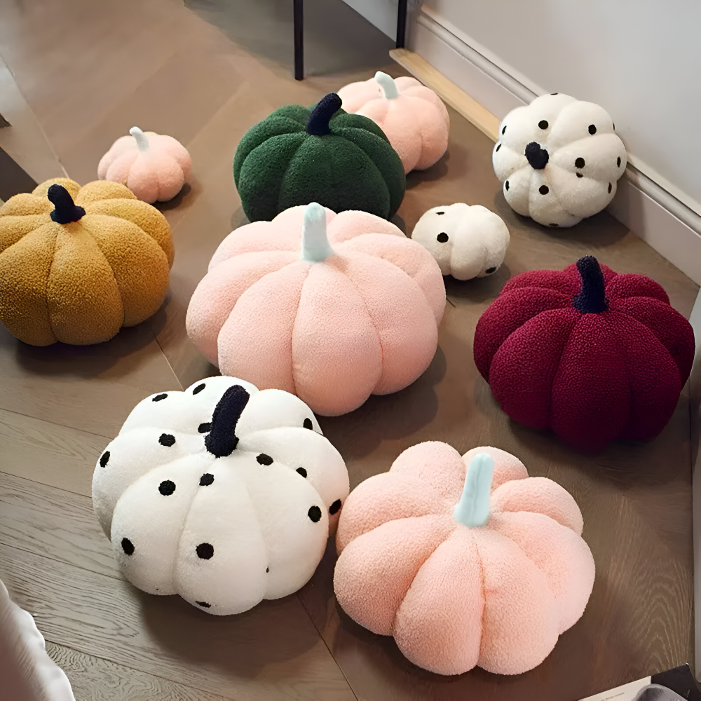 Pumpkin Cush - Texturerad Pumpa Plyschkudde