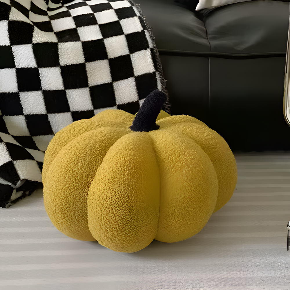 Pumpkin Cush - Texturerad Pumpa Plyschkudde