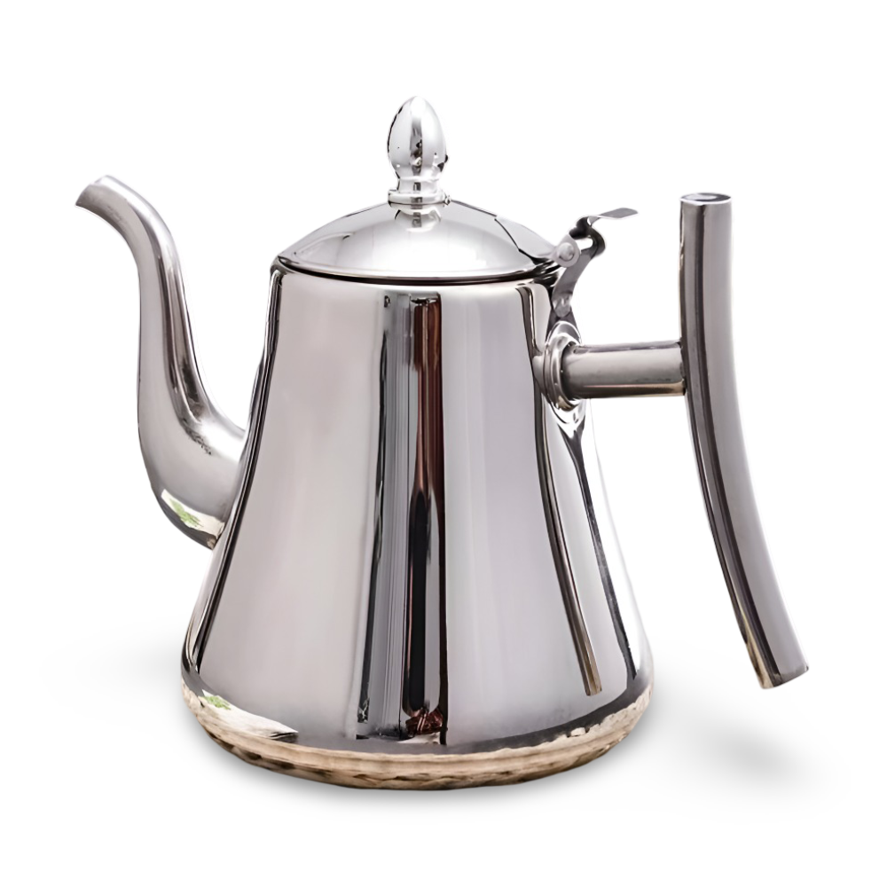 PurePour Teekanna - 1L / 1.5L Guld Teekanna - Rostfri Teekanna med Multifunktionsfilter