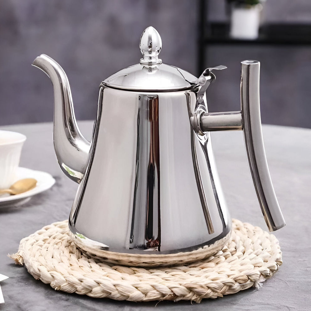 PurePour Teekanna - 1L / 1.5L Guld Teekanna - Rostfri Teekanna med Multifunktionsfilter