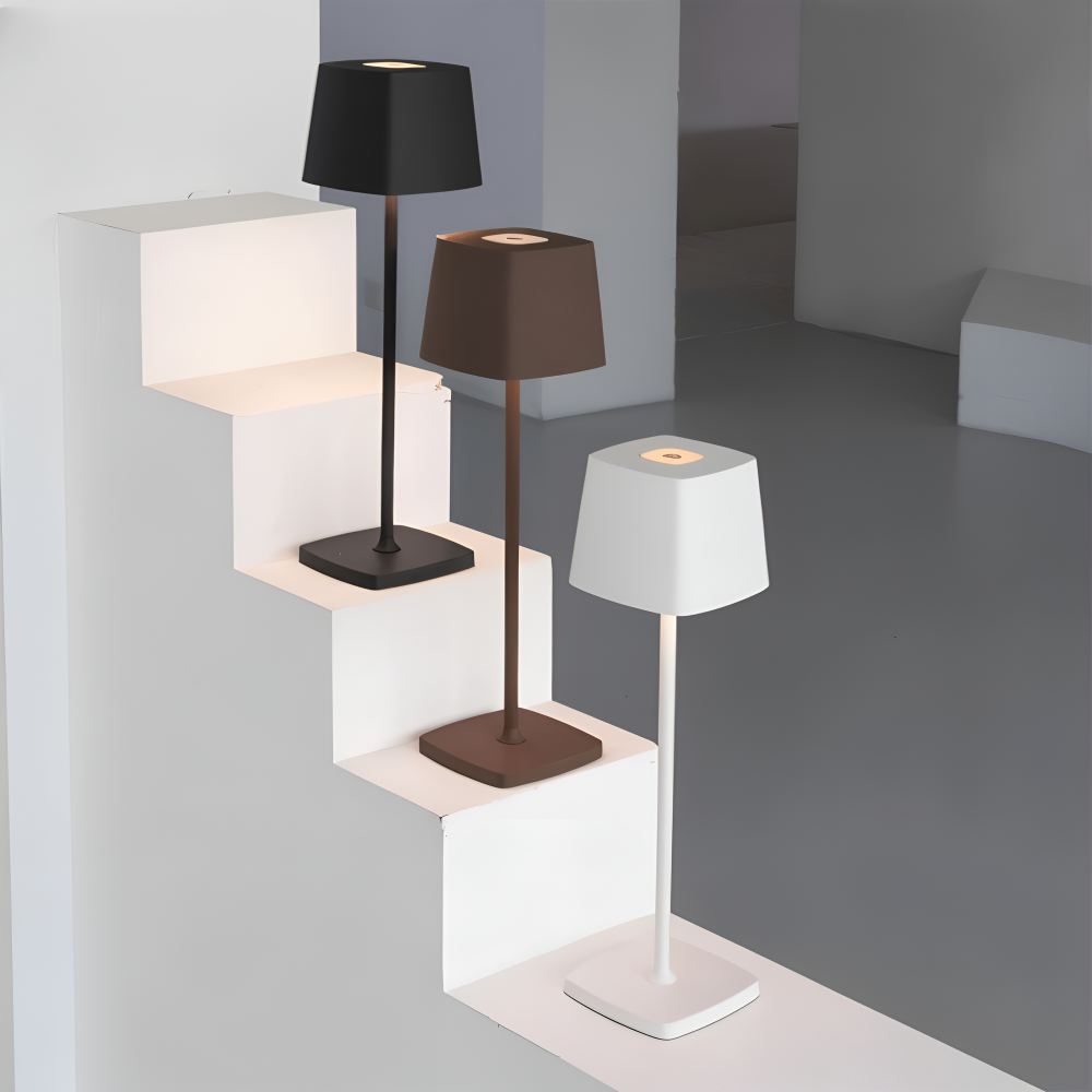 Quadro Bordslampa - Fyrkantig Dimmbar Uppladdningsbar Lampa - Bärbar LED Touch Lampa