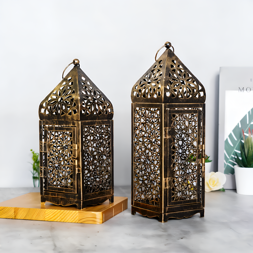 Särskilt Arabesque Ljuslykta - Dekorativ Metall Ljuslykta