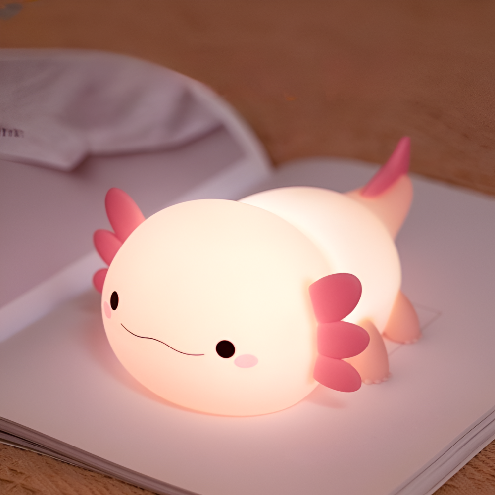Uppladdningsbar Axolotl Silikon Nattljus - Bärbart Barn Nattljus
