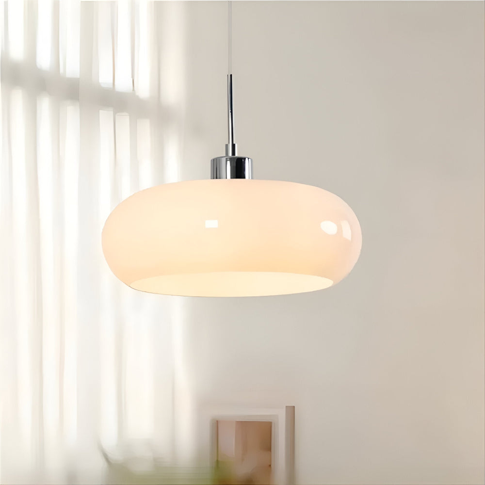 Retro Minimalistisk Bauhaus Glas Pendellampa - Modern Cirkelformad Hänglampa