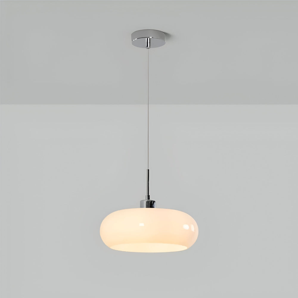 Retro Minimalistisk Bauhaus Glas Pendellampa - Modern Cirkelformad Hänglampa