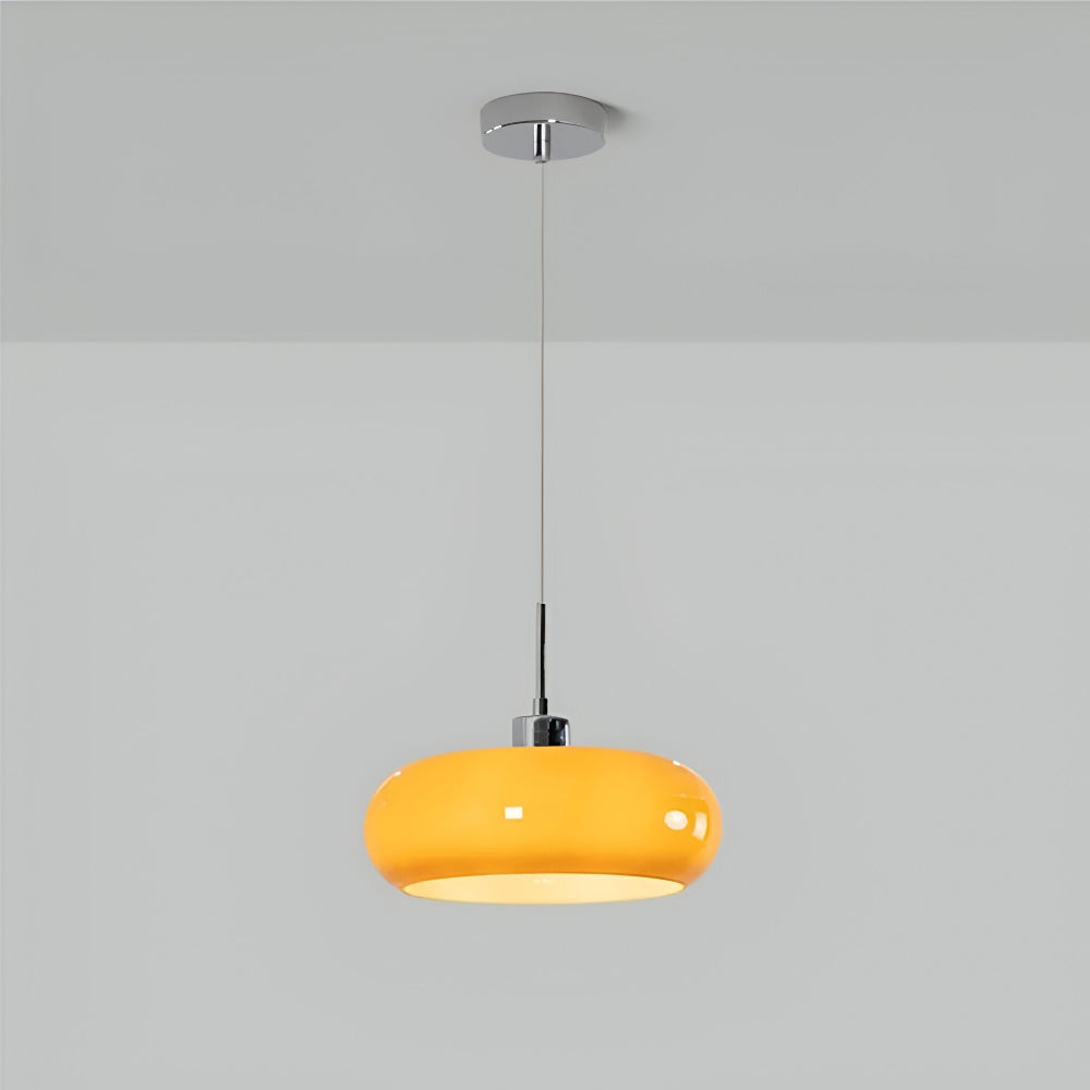 Retro Minimalistisk Bauhaus Glas Pendellampa - Modern Cirkelformad Hänglampa