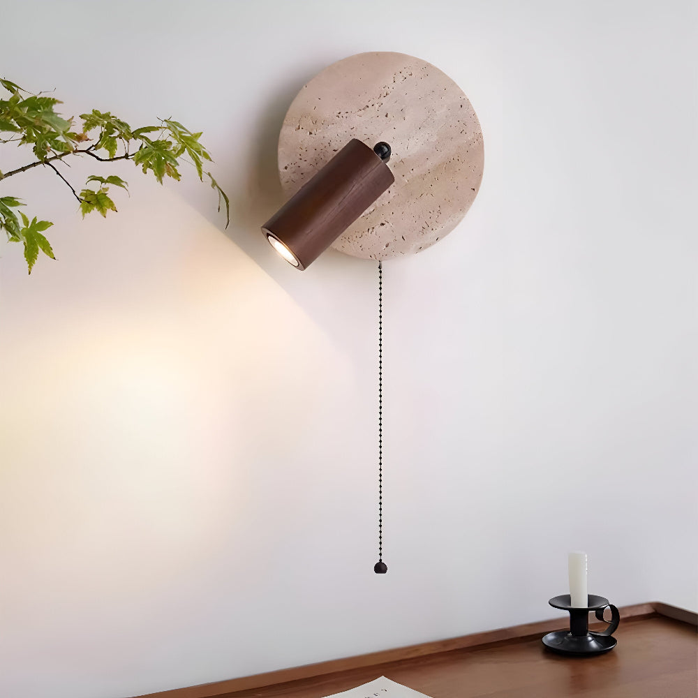 Mini Rund LED Vägglampa - Svängbar Vägglampa för Inredning