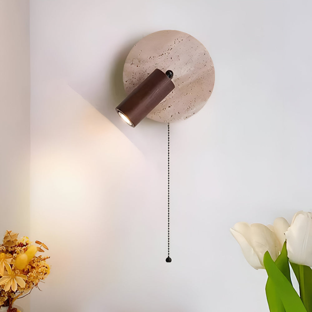 Mini Rund LED Vägglampa - Svängbar Vägglampa för Inredning