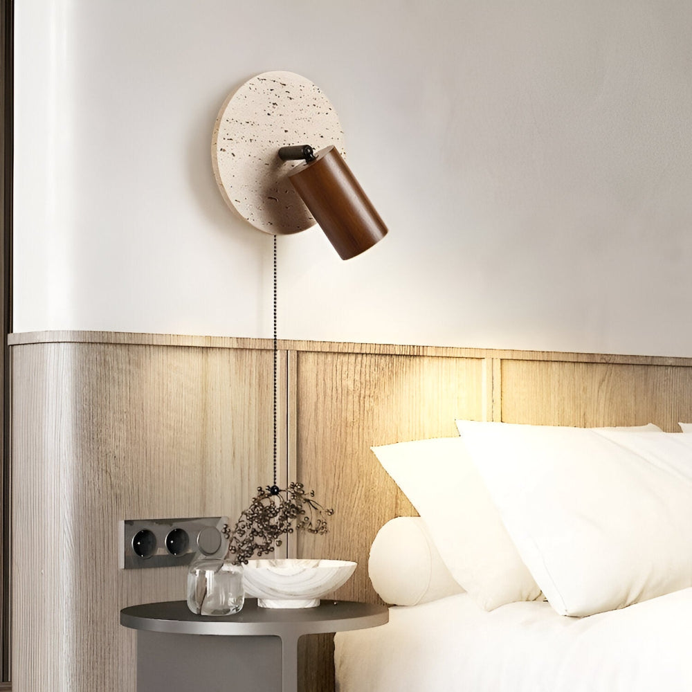 Mini Rund LED Vägglampa - Svängbar Vägglampa för Inredning