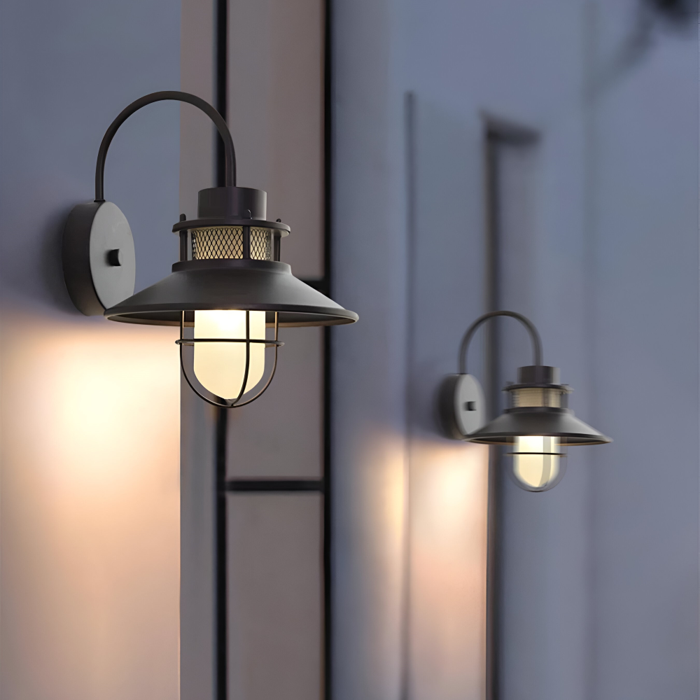 RustBlack Vägglampa - Inomhus Utomhus Industriell Vägglampa - Vintage Vägglampa