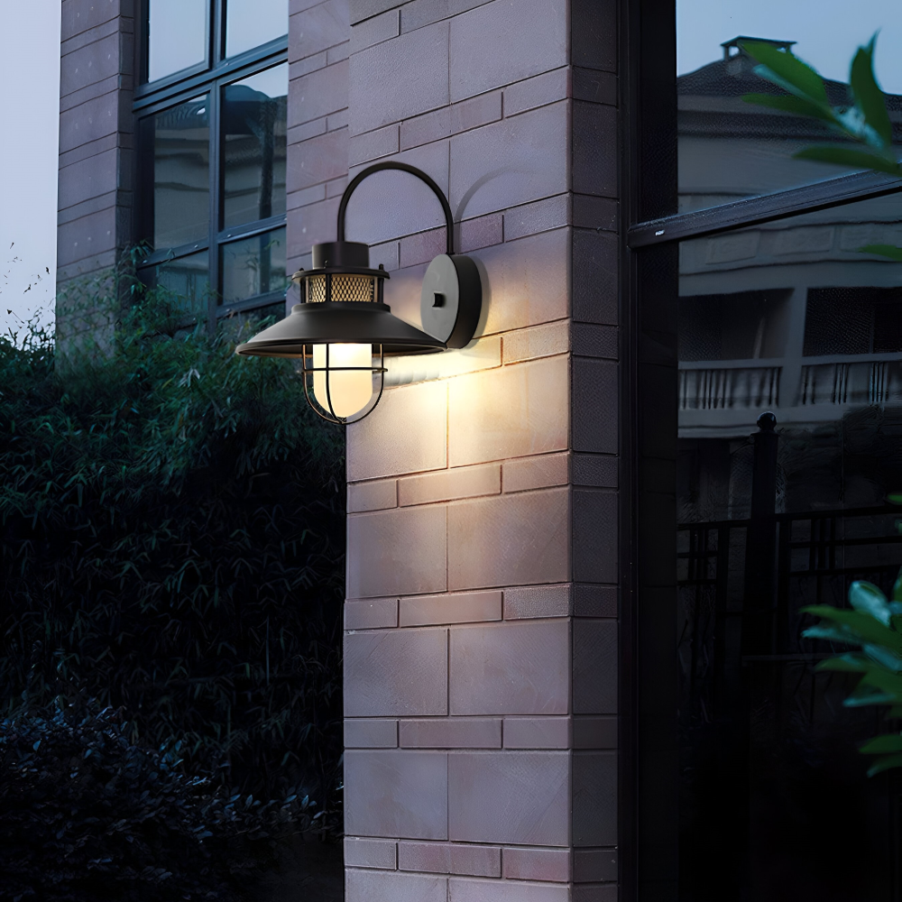 RustBlack Vägglampa - Inomhus Utomhus Industriell Vägglampa - Vintage Vägglampa