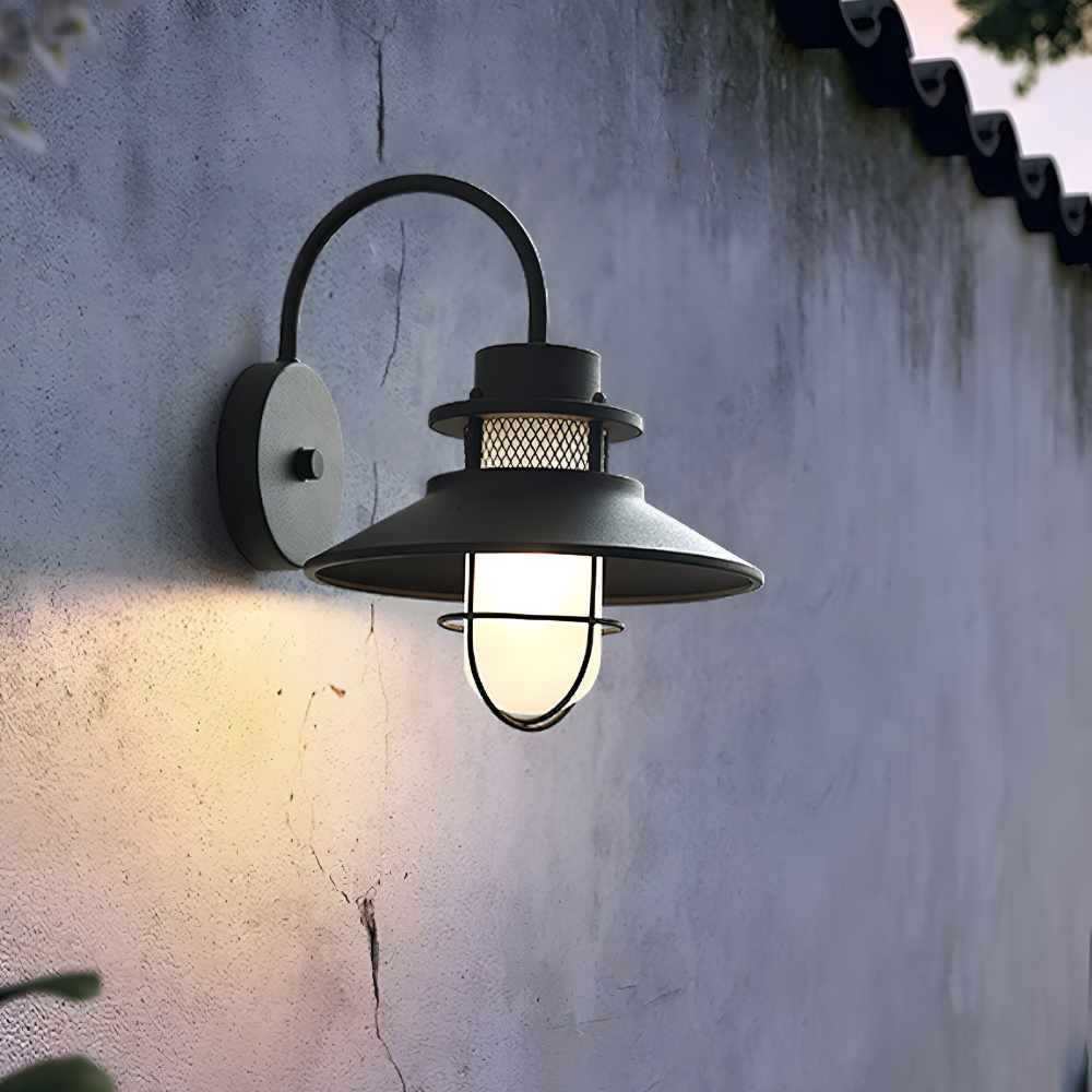 RustBlack Vägglampa - Inomhus Utomhus Industriell Vägglampa - Vintage Vägglampa