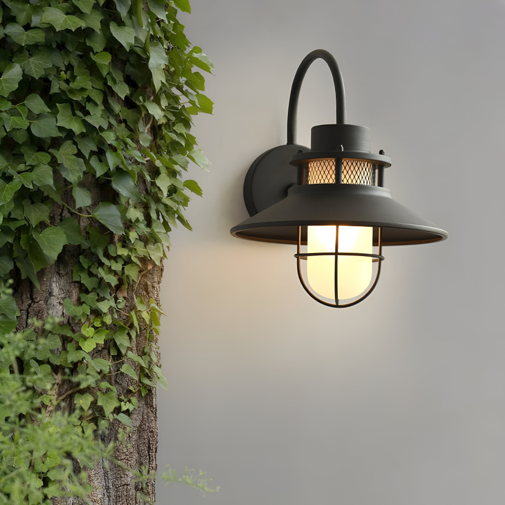 RustBlack Vägglampa - Inomhus Utomhus Industriell Vägglampa - Vintage Vägglampa