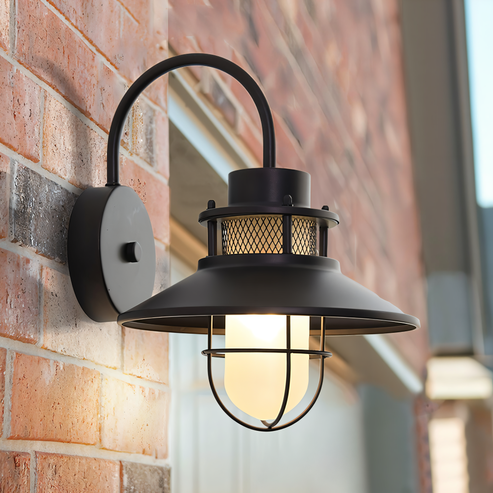 RustBlack Vägglampa - Inomhus Utomhus Industriell Vägglampa - Vintage Vägglampa