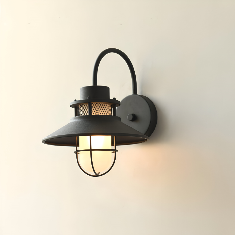 RustBlack Vägglampa - Inomhus Utomhus Industriell Vägglampa - Vintage Vägglampa