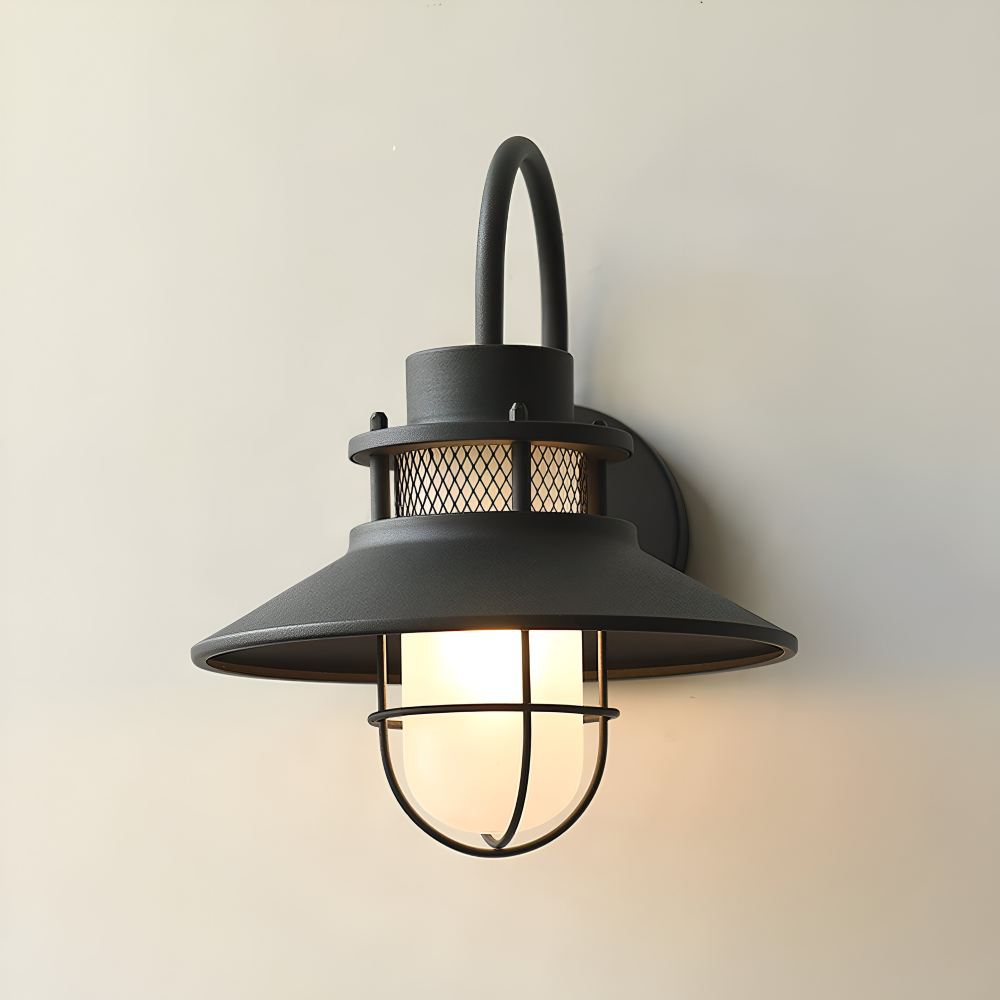 RustBlack Vägglampa - Inomhus Utomhus Industriell Vägglampa - Vintage Vägglampa