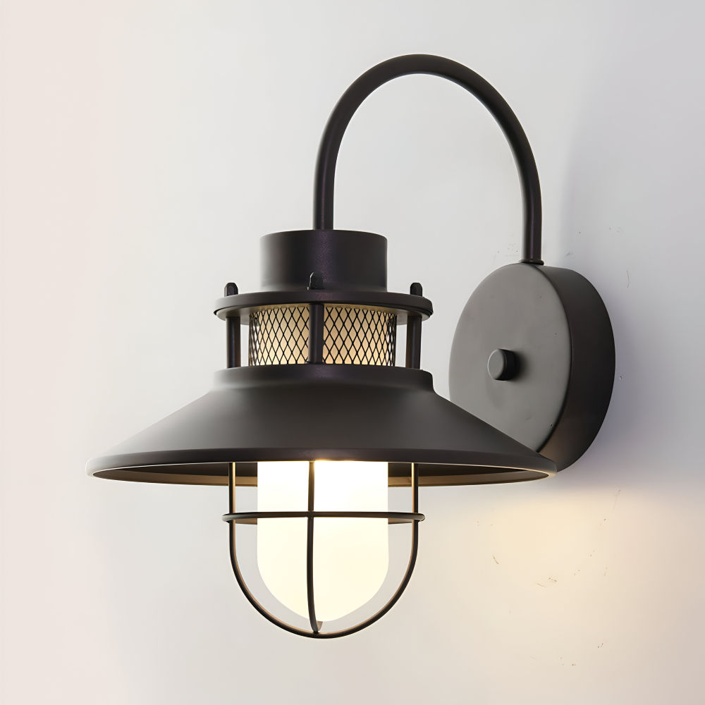 RustBlack Vägglampa - Inomhus Utomhus Industriell Vägglampa - Vintage Vägglampa